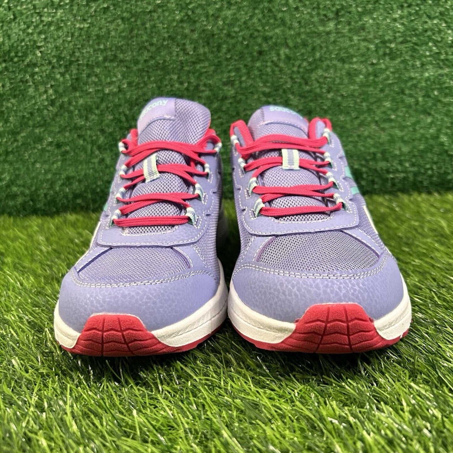 Saucony Dash Kids 5Y Purple Blue Shoes Sneakers Athletic Leather Comfort NEW