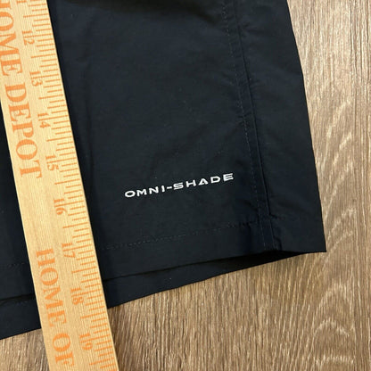 Columbia PFG Shorts Mens Medium 32" Black Relaxed Fit Outdoor Fishing Nylon New