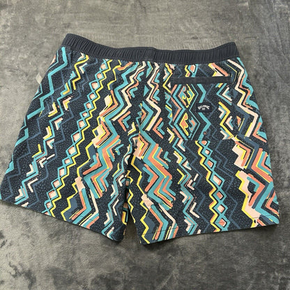 Billabong Board Shorts Men XXL 2XL 38" Blue Black Striped Drawstring Boardie NEW