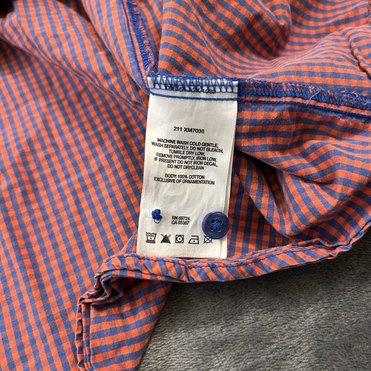 Columbia Florida Gators Shirt Mens Extra Large Orange Blue Check Super Bonehead