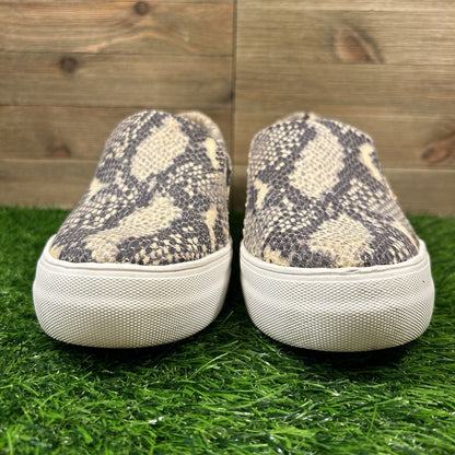 Vince Camuto Korliz Shoes Womens 8 M Beige Black Leather Snakeskin Platform