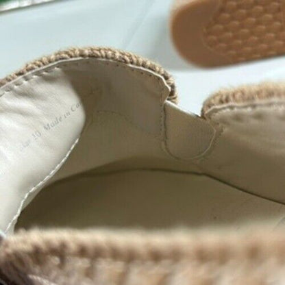 Dolce Vita Jhenee Espadrille Platform Sneaker Chain Slip On Shoes Beige Women 10