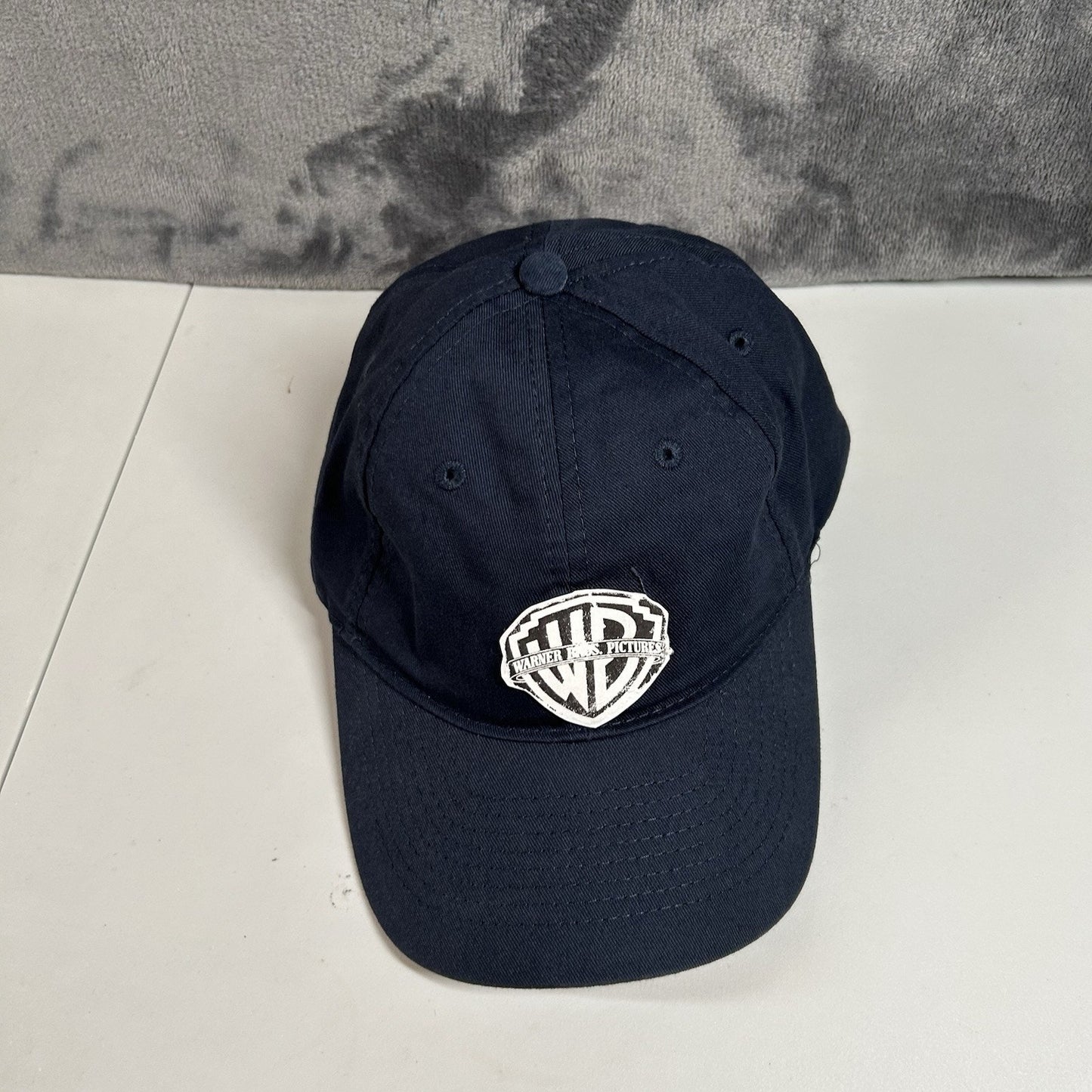 Warner Bros Baseball Hat Cap Mens Strap Back Navy Logo Adjustable Port & Company