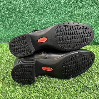 Khombu Madison Boots Womens 8.5 M Black Ankle Fur Lined Warm Outdoor Zip New