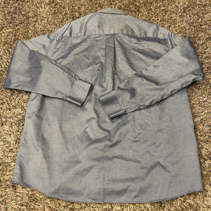 Jos A Bank Traveler Shirt Mens Extra Large Blue Button Up Long Sleeve Geometric