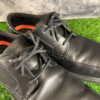 Rockport Oxfords Mens 12 M Black Dress Shoes Leather Lace Up Stability Comfort