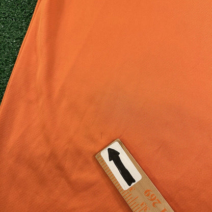 Under Armour Polo Shirt Mens Medium Orange Short Sleeve Golf Athletic Heatgear