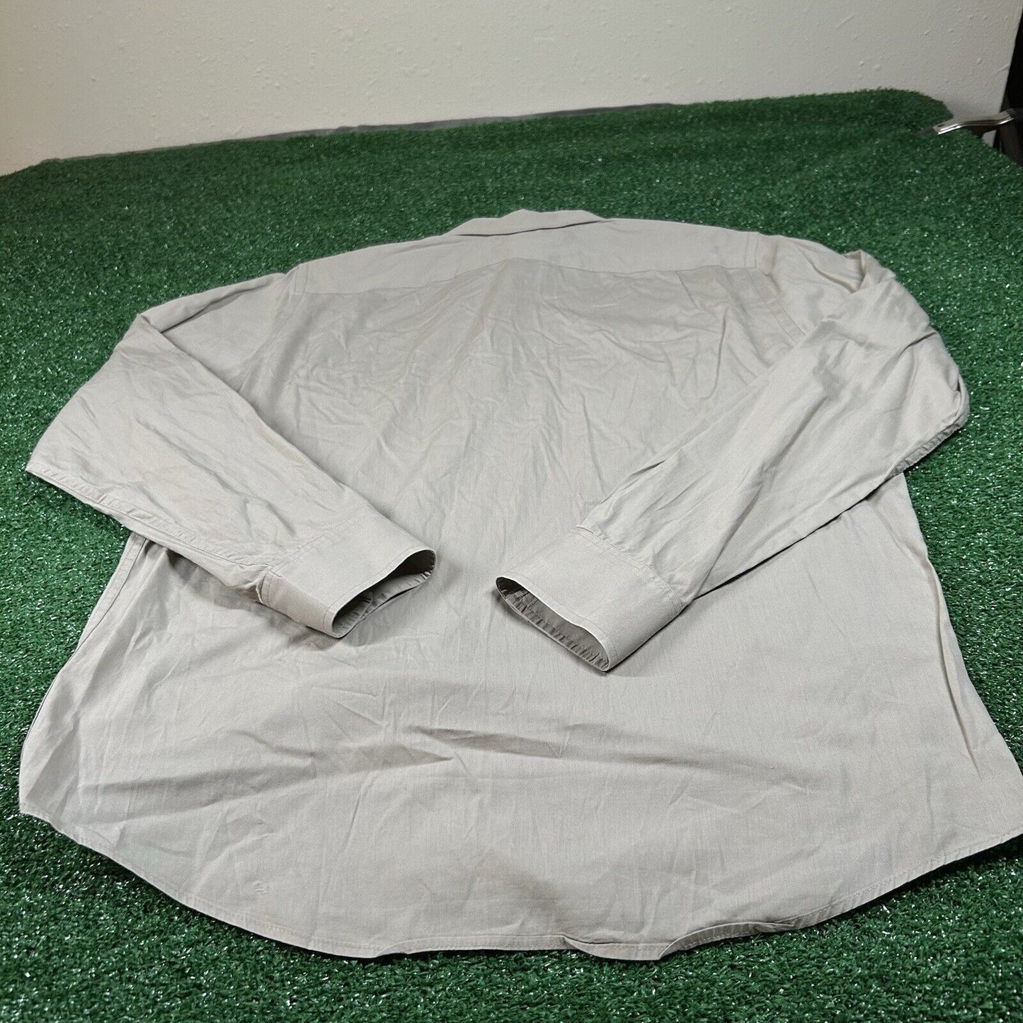 Banana Republic Shirt Mens Medium Gray/Brown Slim Fit Button Up Long Sleeve