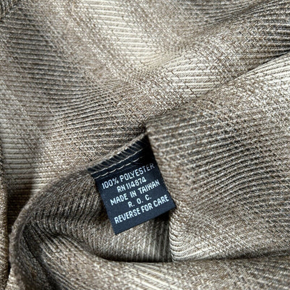 Montique Mens Button Down Brown Long Sleeve Polyester Dress Shirt Extra Large