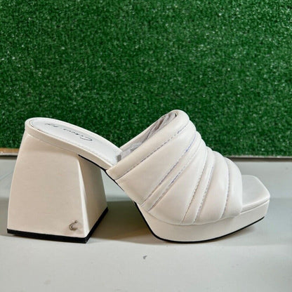Circus by Sam Edelman Marlie Platform Sandals Block Heel White Womens 7.5 M