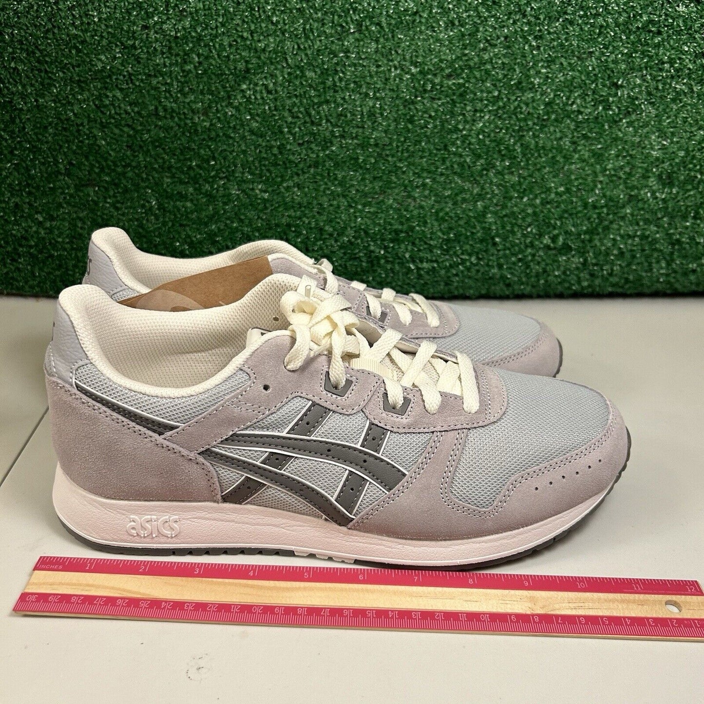 Asics Lyte Classic Mens 9 Gray Shoes Sneaker Athletic Suede Casual Comfort NEW