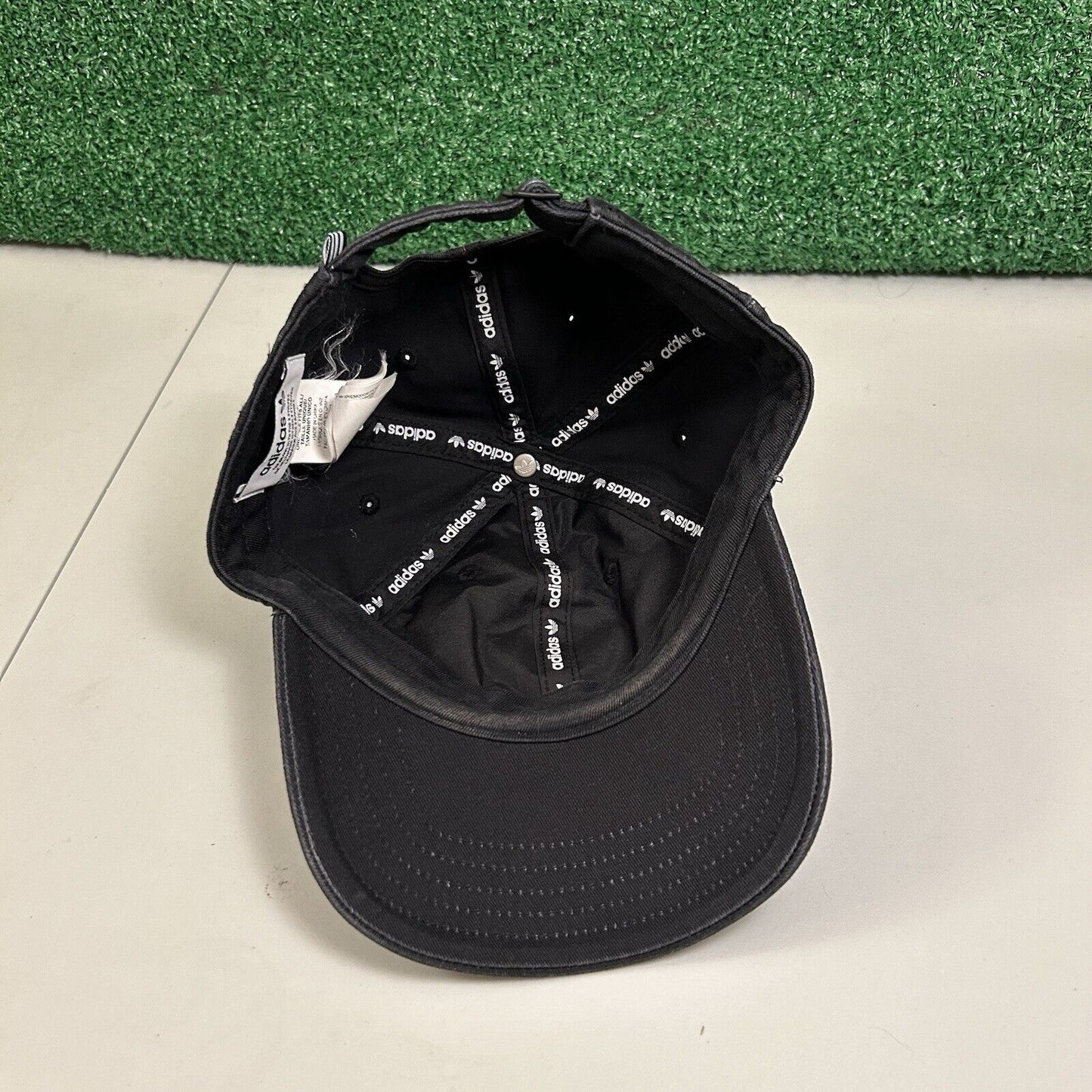 Adidas Originals Baseball Hat Cap Womens Strapback Black White Trefoil Casual