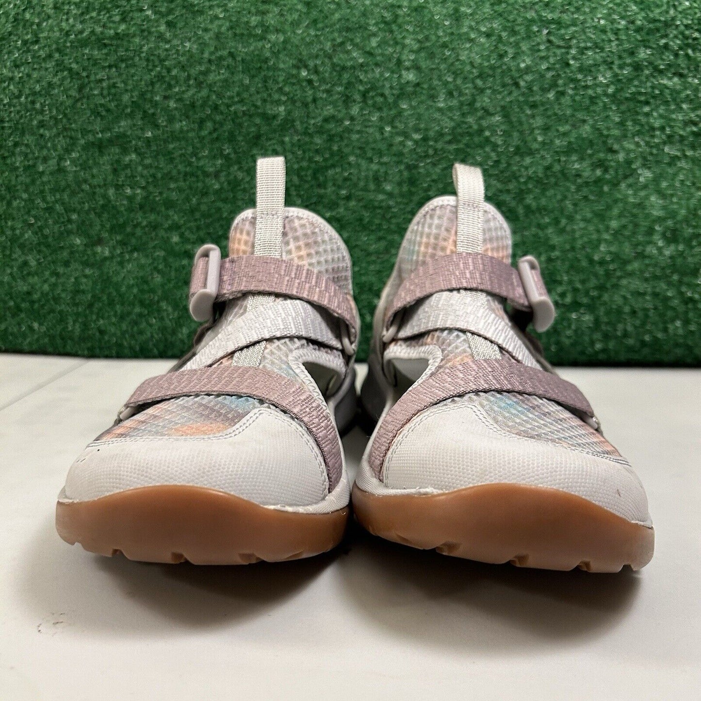 Chaco Odyssey All Terrain Sandals Women 9-9.5 Gray Purple Hiking Outdoor Comfort