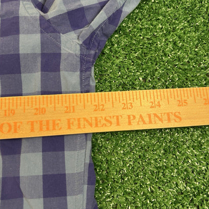 Goodthreads Shirt Mens Large Blue Check Work Preppy Button Up Long Sleeve