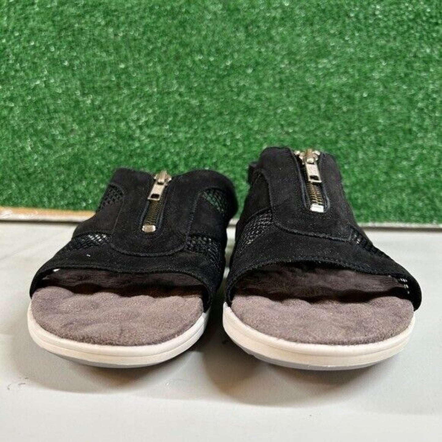 Walking Cradles Spencer Sandals Comfort Slingback Leather Black Womens 11 M