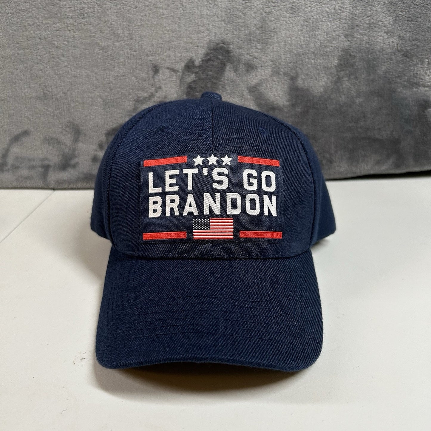 Lets Go Brandon Baseball Hat Cap Mens Strap Back Blue Red Usa Patriot Adjustable