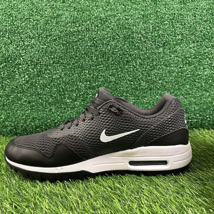 Nike Air Max 1 Golf Mens 8 Black White Spikeless Shoes Sneaker Athletic NEW