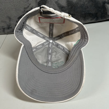 Titleist Golf Hat Cap Adult Strap Back White Green/Blue Footjoy ProV1 Adjustable