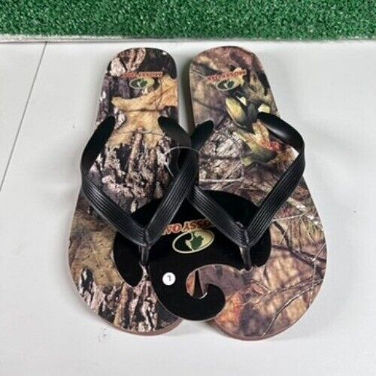 Mossy Oak Camo Flip Flops Sandals Thong Outdoor Comfort Slides Mens Large 11-12