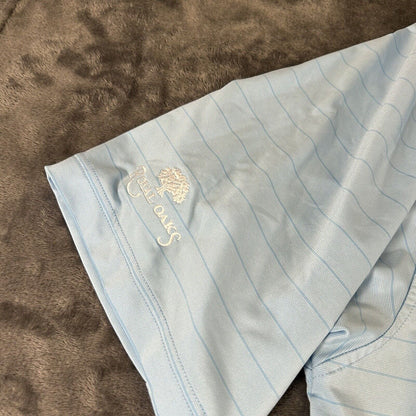 FootJoy Polo Shirt Mens Extra Large Blue Striped Golf Short Sleeve Casual Work