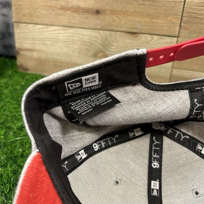 Chicago Cubs Hat Cap Mens Gray Red Snapback New Era MLB Baseball Logo Wool