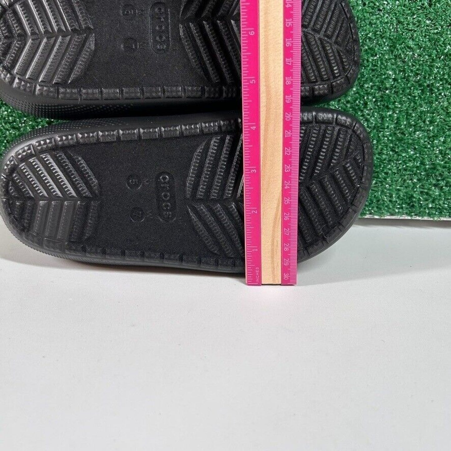 Crocs Classic Puff Mocs Beige Black Slip On Casual Comfort Shoes Womens 7 New