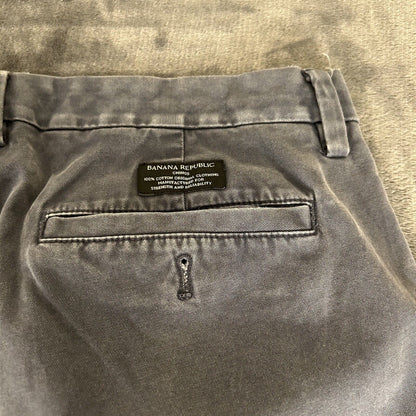 Banana Republic Emerson Chino Pants Mens 31x32" Blue Khaki Casual Work Canvas