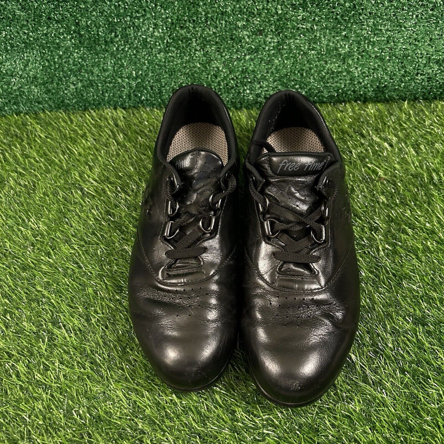 SAS Free Time Womens 9 Black Leather Shoes Sneaker Athletic Walking Comfort