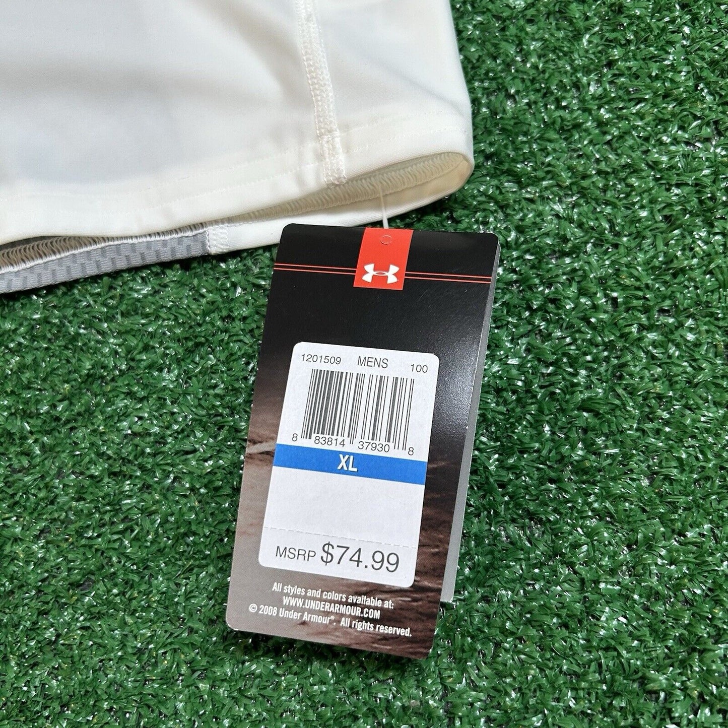 Under Armour MPZ2 Padded Shirt Mens Extra Large White Compression MSRP $75 New