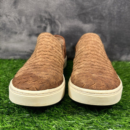Sofft Somers III Womens 8.5 M Brown Leather Shoes Sneakers Slip On Casual Work