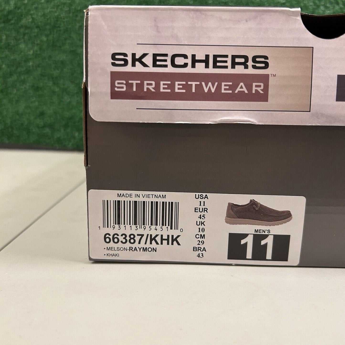 Skechers Melson Raymon Mens 11 Khaki Shoes Loafers Walking Comfort Slip On NEW