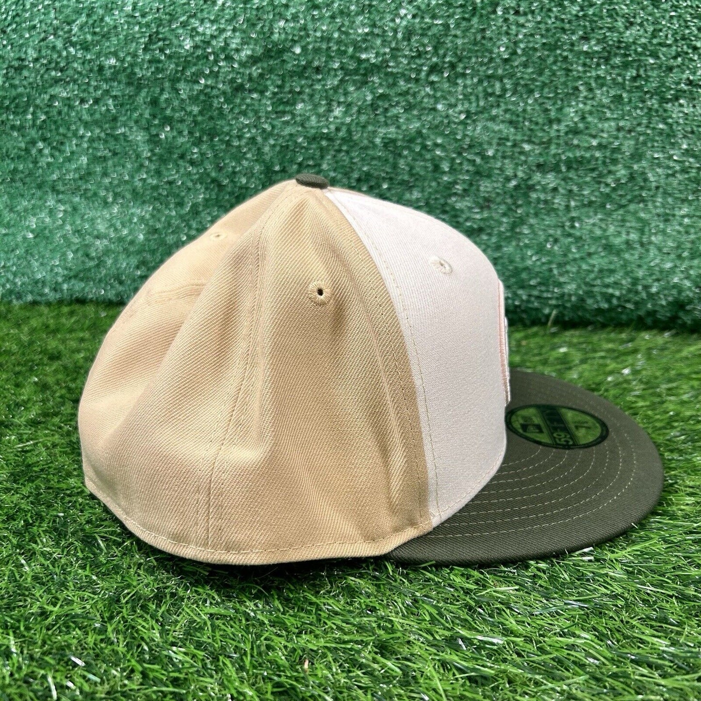 Houston Astros Hat Cap Mens 7 5/8 Beige Green Birchwood New Era Baseball MLB NEW