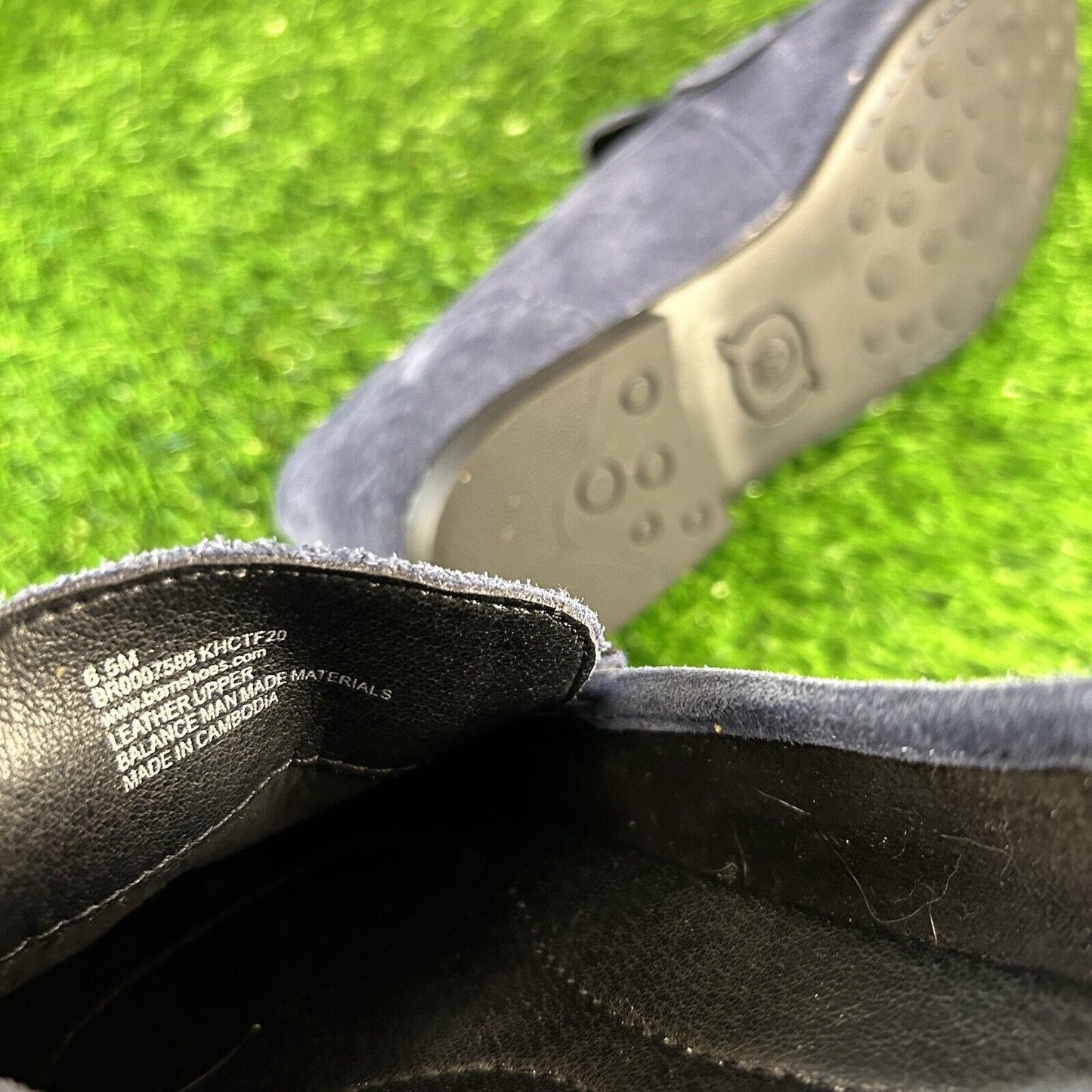 Born Malena Loafer Womens 6.5 M Blue Suede Leather Shoes Slip On Casual Comfort