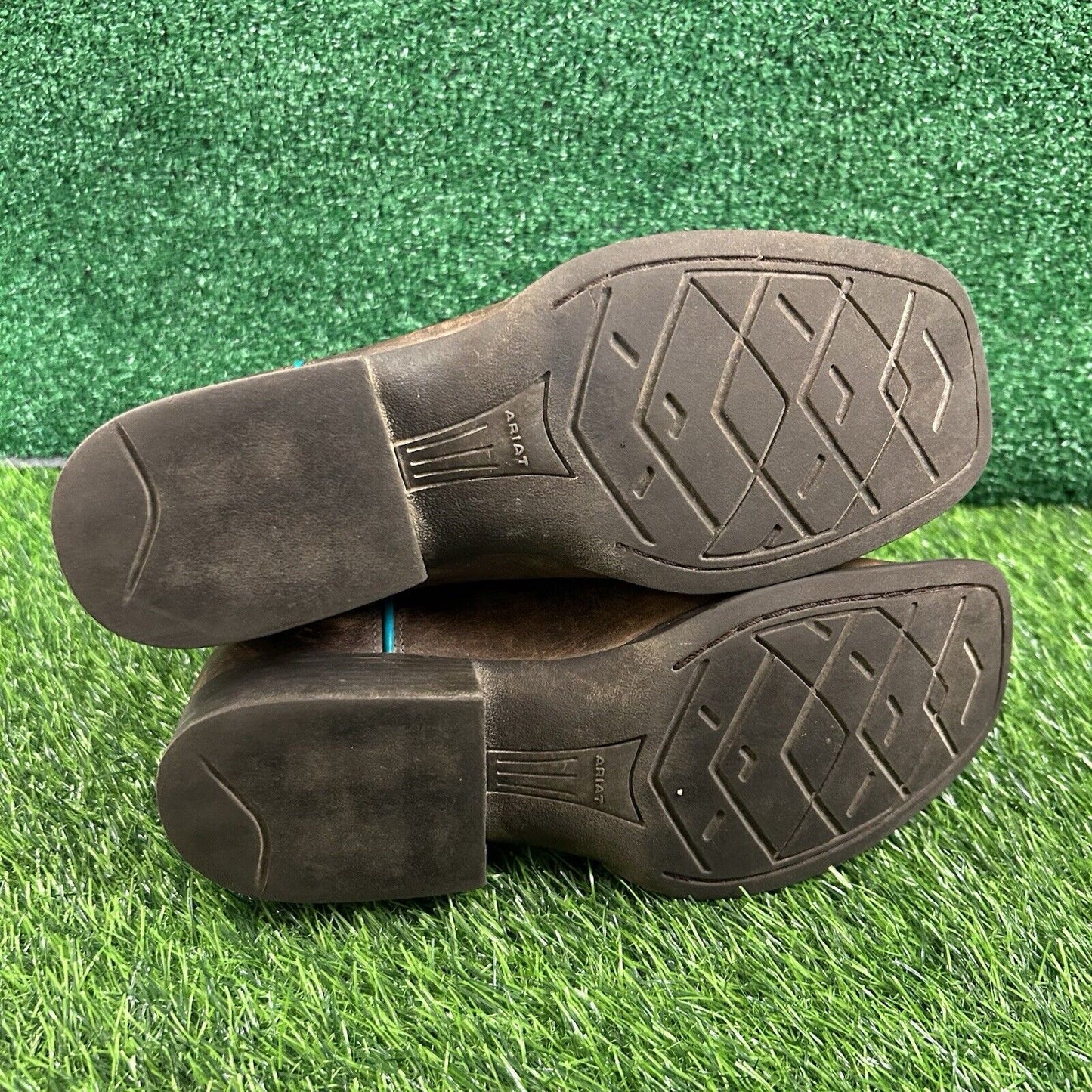 Ariat Quickdraw Boots Womens 6.5 / 6Y Brown Leather Cowgirl Western Embroidered