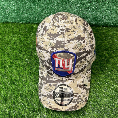 New York Giants Hat Cap Mens Small Medium Green Brown Camo Salute To Service NEW