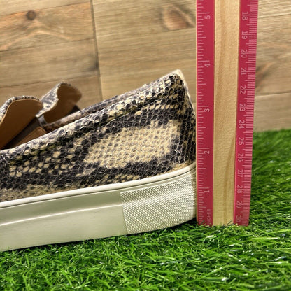 Vince Camuto Korliz Shoes Womens 8 M Beige Black Leather Snakeskin Platform