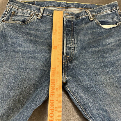 Levis 501 Jeans Mens 36x34" Blue Button Fly Straight Leg Denim Pants Casual Work