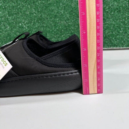 Crocs Classic Puff Mocs Black Slip On Casual Comfort Shoes Lined Womens 7 New