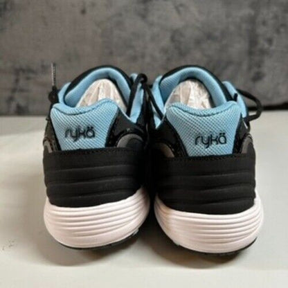 Ryka Dash 3 Walking Shoes Athletic Comfort Training Black Blue Womens 9M New
