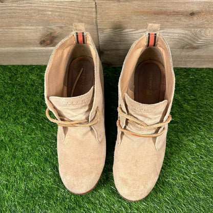 Sperry Harlow Boots Womens 8 M Brown Suede Leather Ankle Booties Casual Wedge