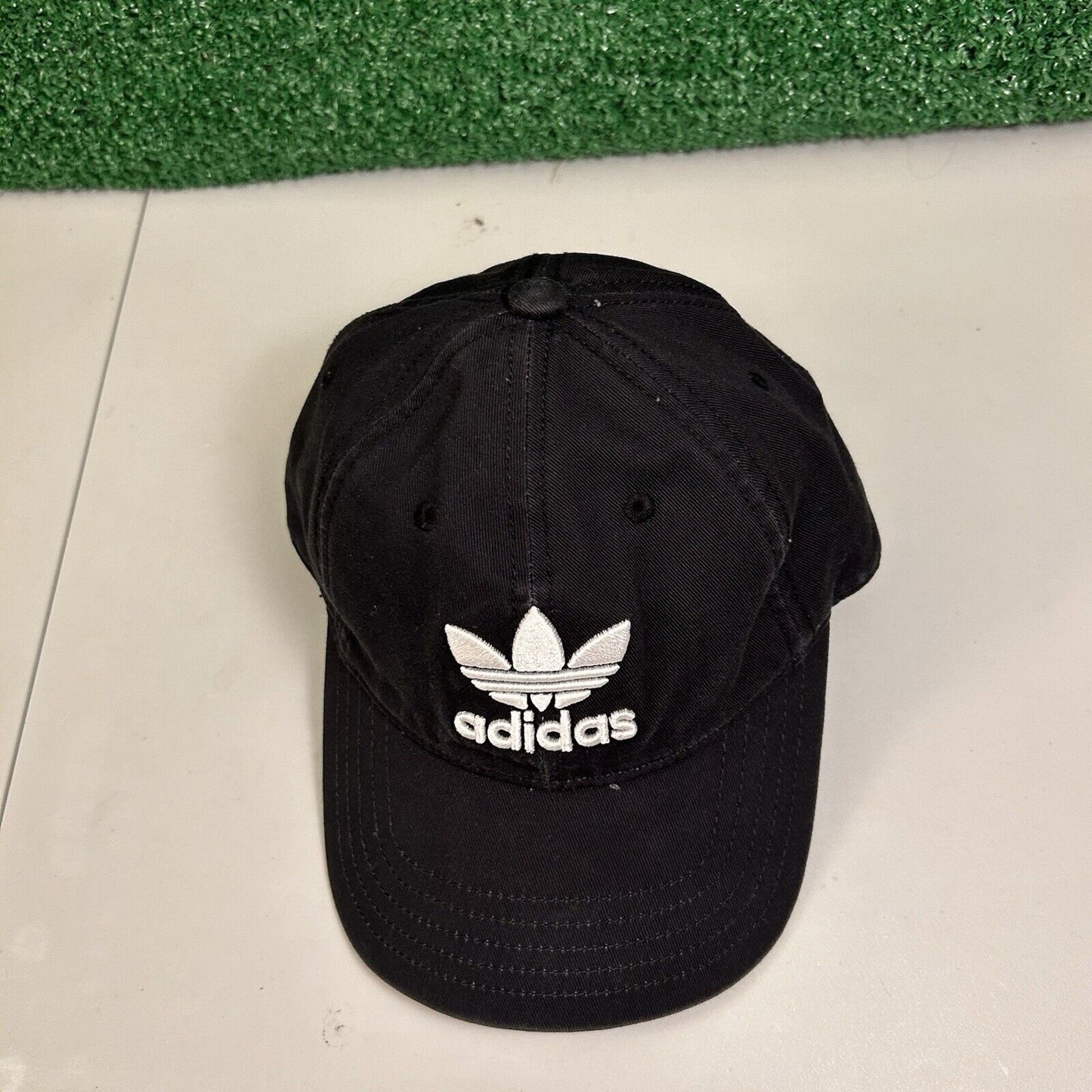 Adidas Originals Baseball Hat Cap Womens Strapback Black White Trefoil Casual