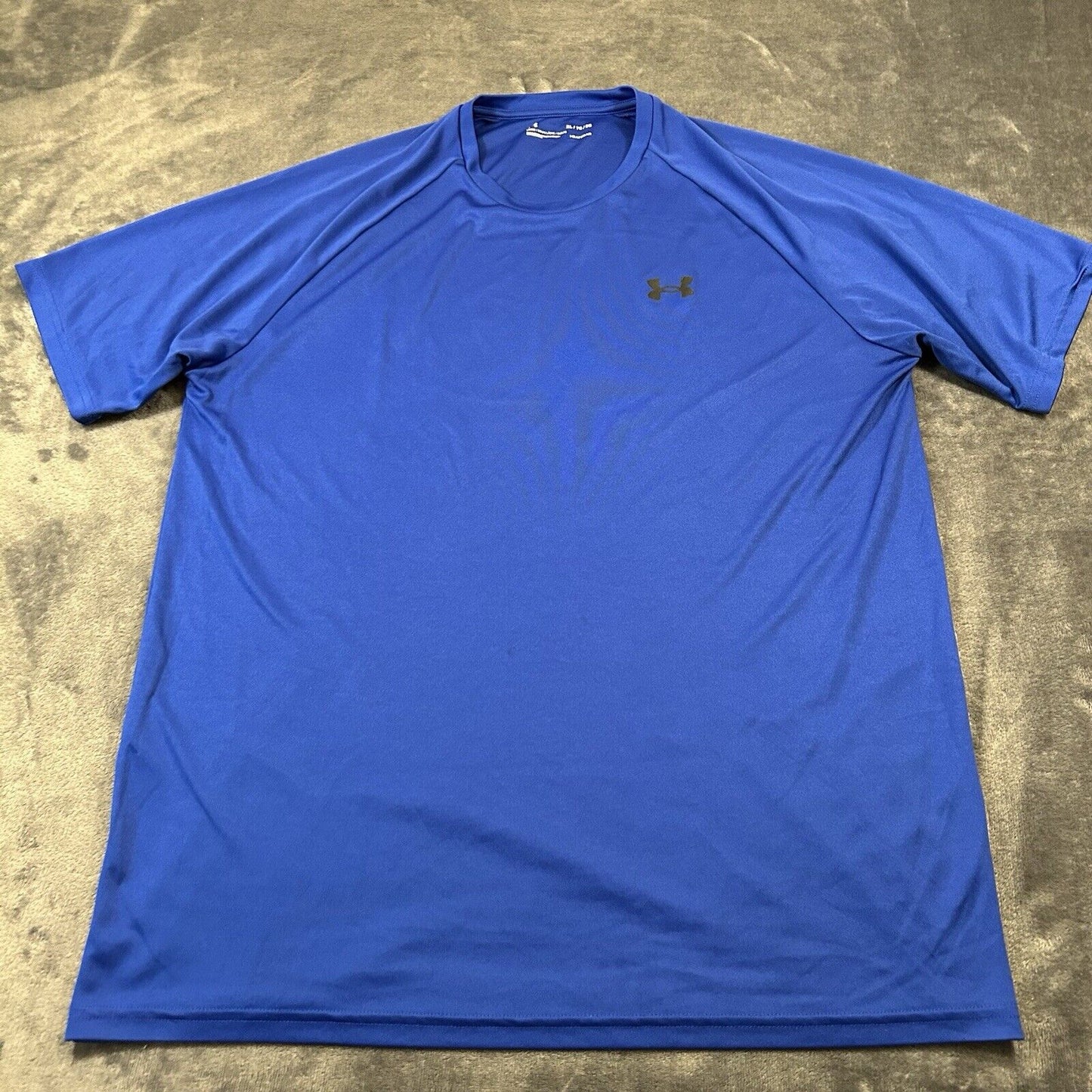 Under Armour Shirt Mens Extra Large Blue Short Sleeve Athletic Running Heatgear