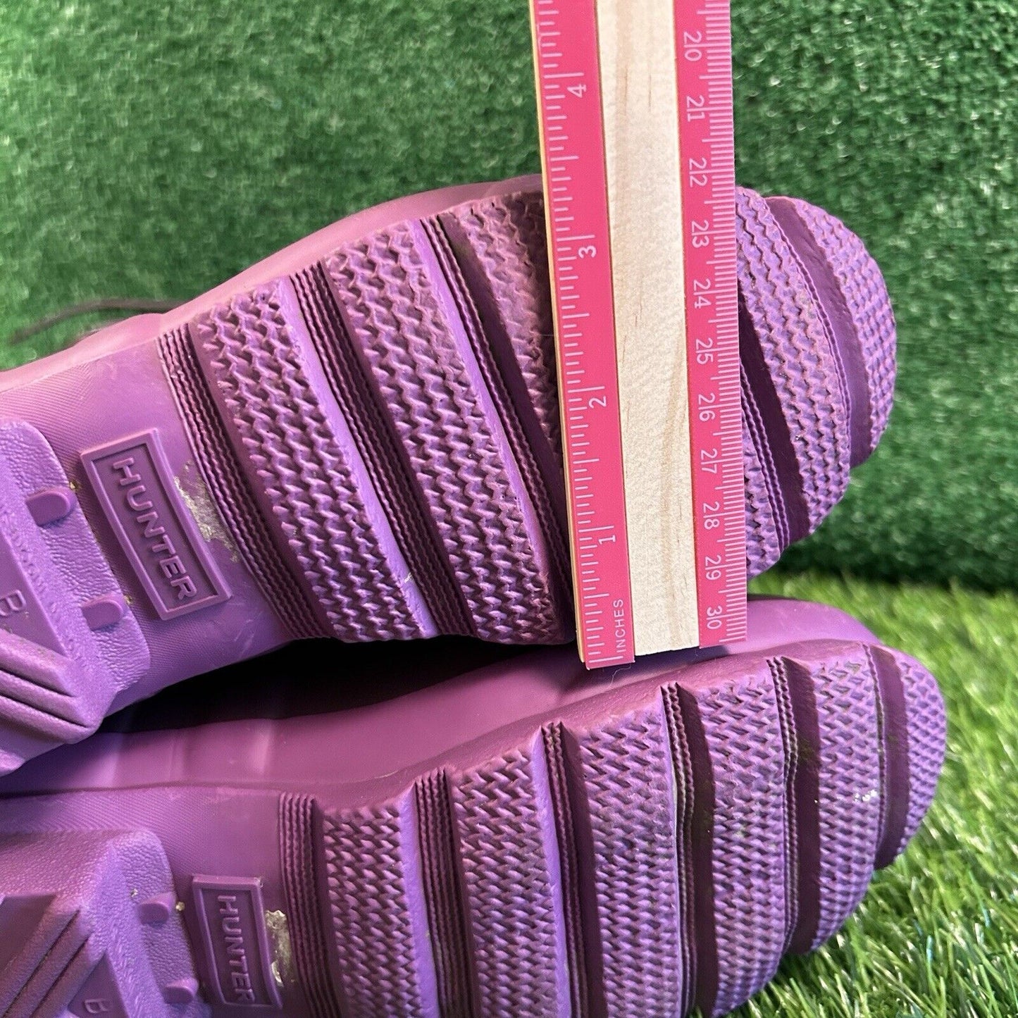 Hunter Original Tall Rain Boots Youth Kids 6 Purple Buckle Rubber Waterproof