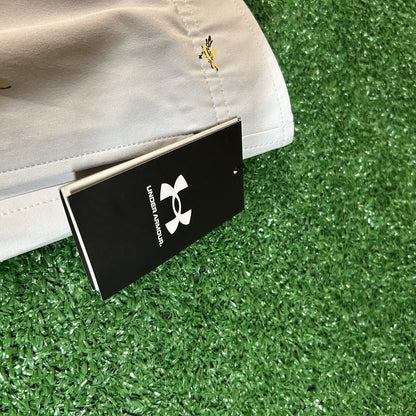 Under Armour Golf Shorts Mens 40" Gray Flat Front Bird Print Water Resistant New