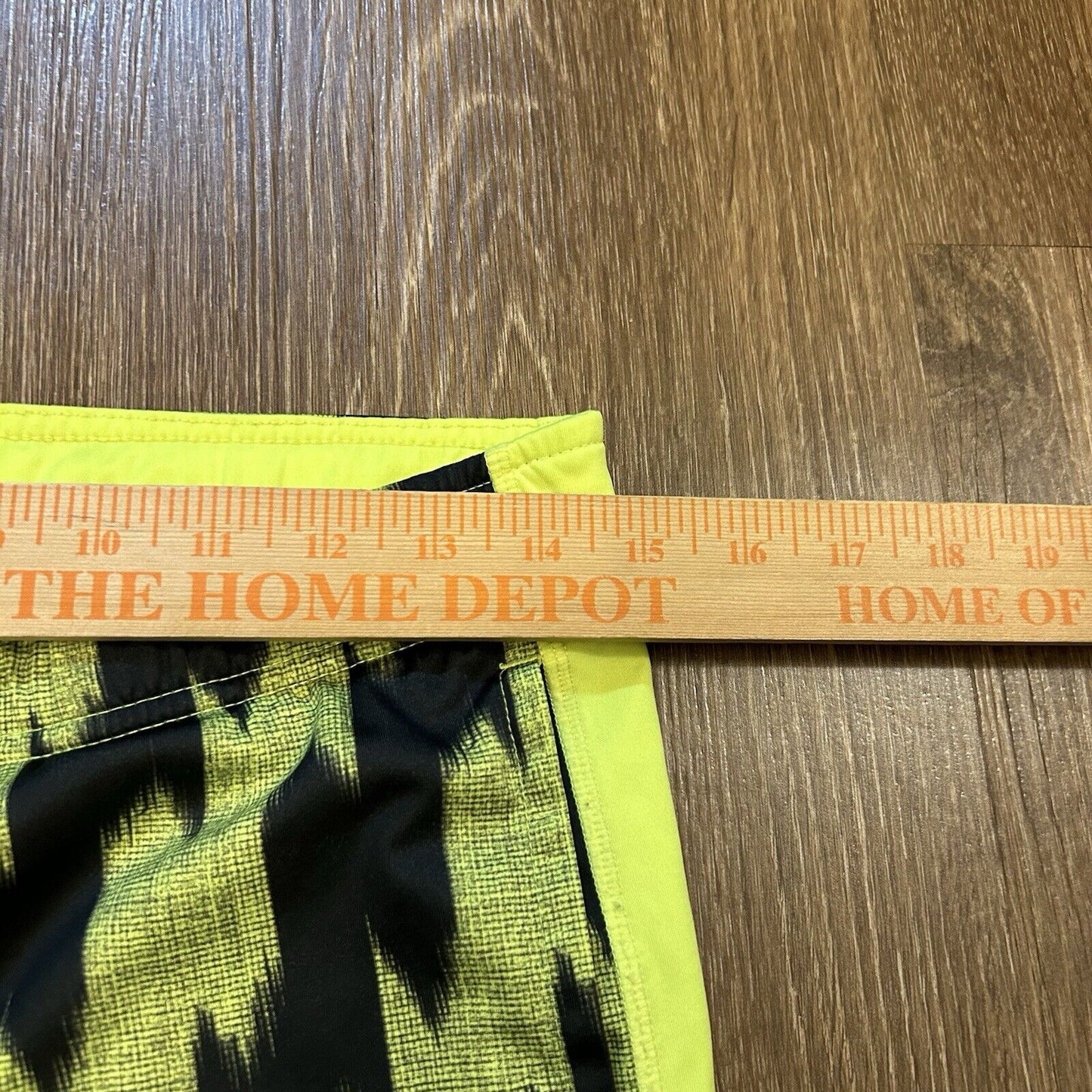 Nike Shorts Mens Medium 29" Neon Green Black Striped Dri-Fit Basketball Athletic