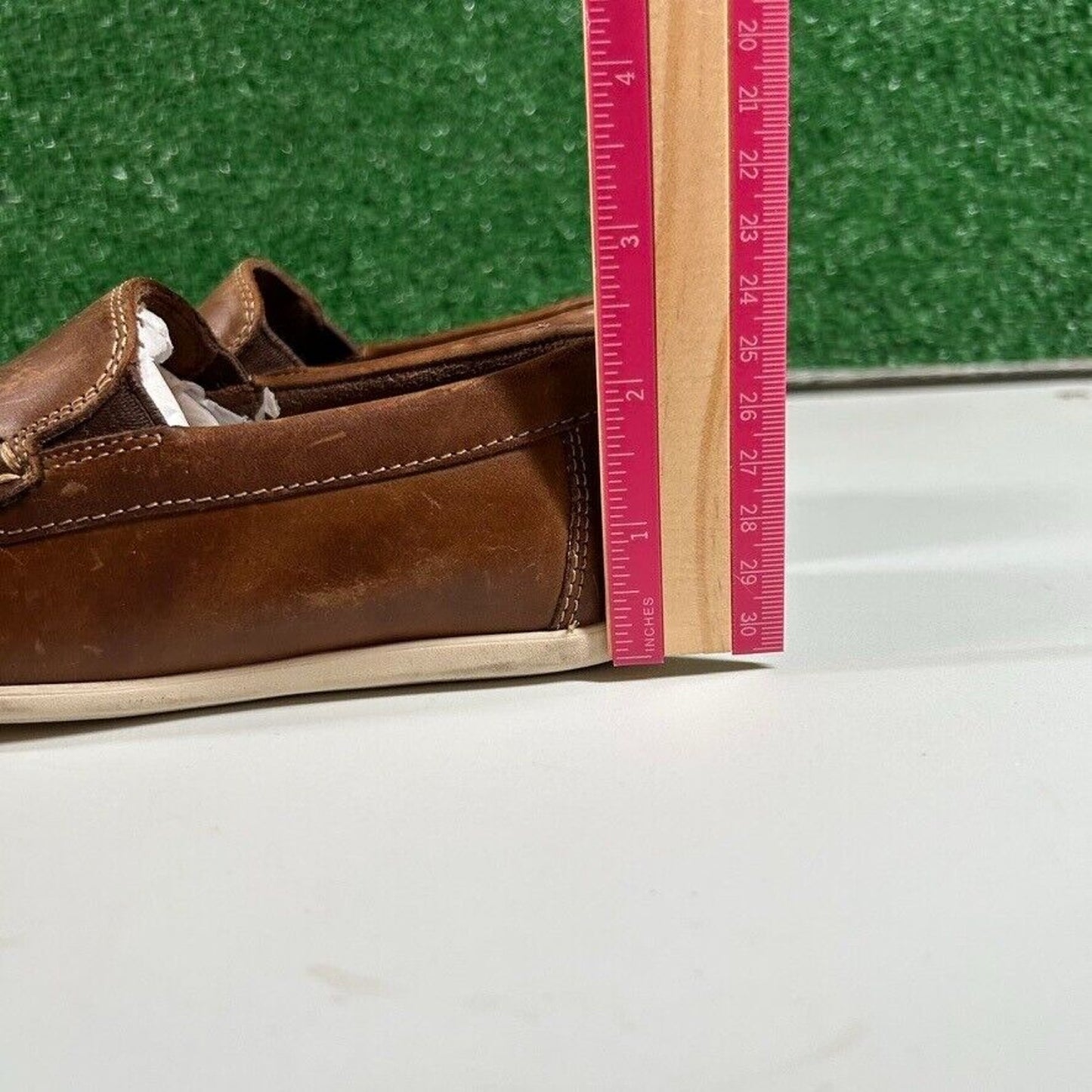 Florsheim Kids Brown Leather Slip On Loafers Casual Dress Shoes Comfort Size 1M