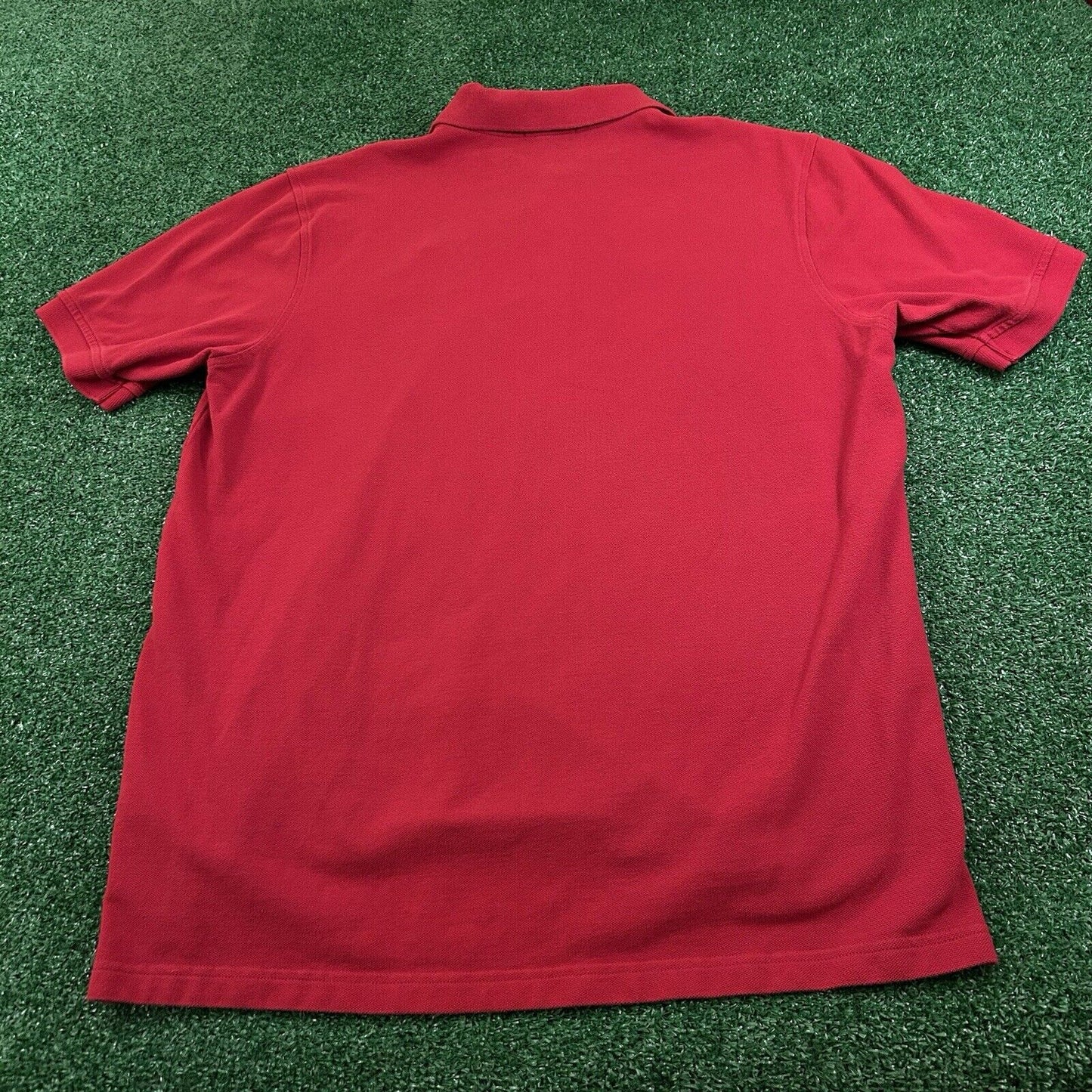St Louis Cardinals Polo Shirt Mens Large Red Short Sleeve Antigua MLB Baseball