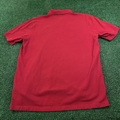 St Louis Cardinals Polo Shirt Mens Large Red Short Sleeve Antigua MLB Baseball
