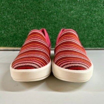 Clarks Layton Petal Sneakers Comfort Shoes Platform Pink Stripe Easter Womens 8M