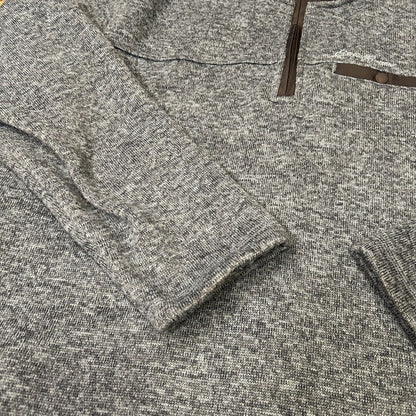 Eddie Bauer Fleece Sweater Mens XXL 2XL Blue Pullover Quarter Zip Outdoor